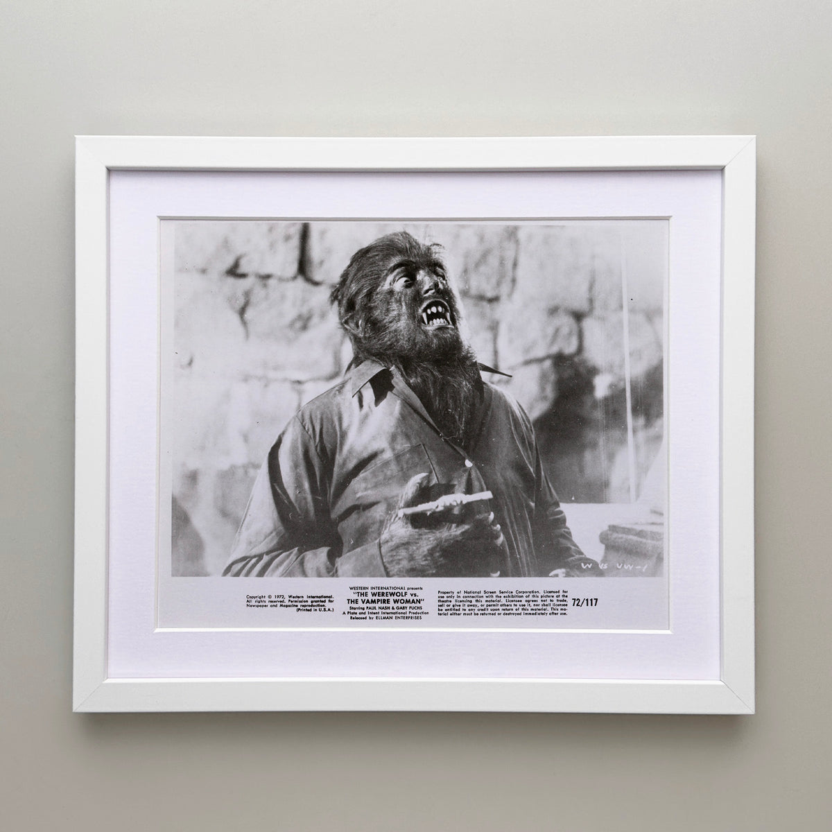 The Werewolf Versus the Vampire Woman 1971 Film Movie Press Publicity Still Framed