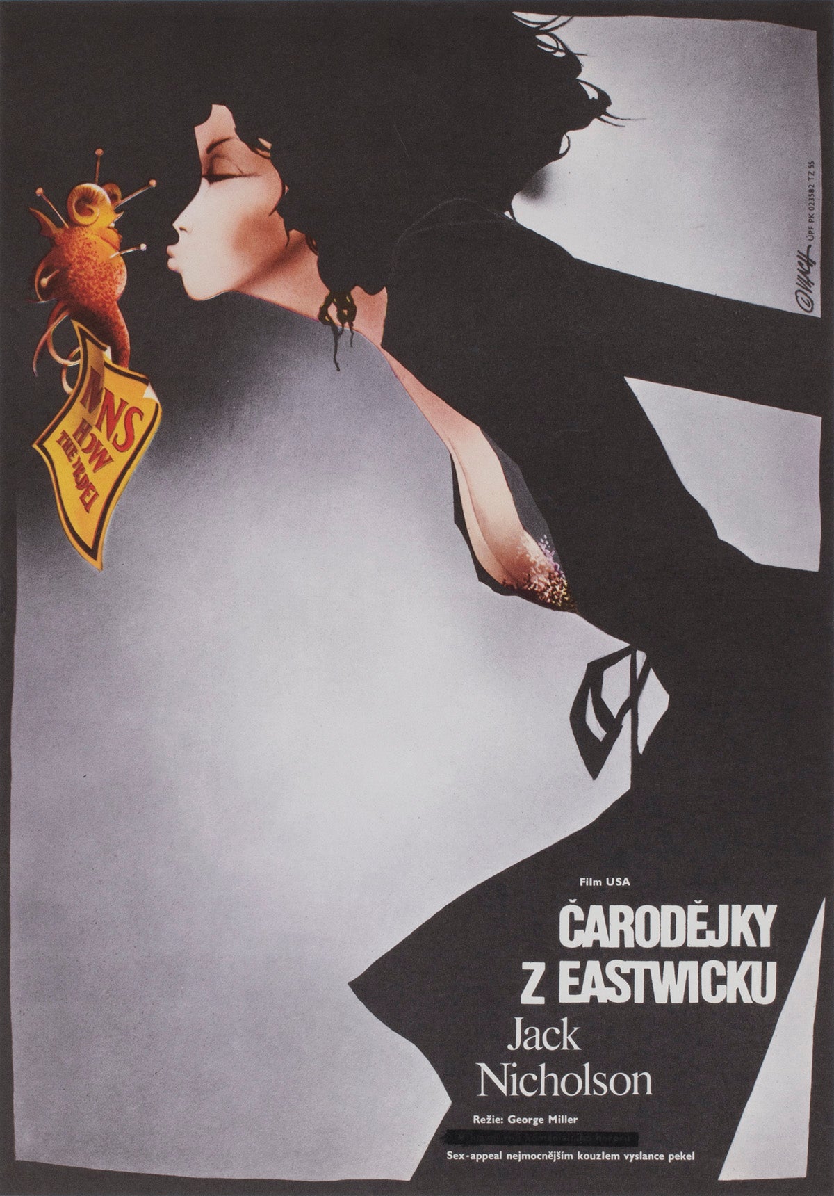 the witches of eastwick 1989 czech a3 film movie poster zdenek vlach