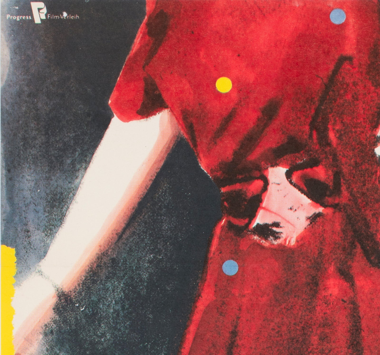 The Woman in Red 1986 East German A1 Film Poster Werner Gottsmann - detail
