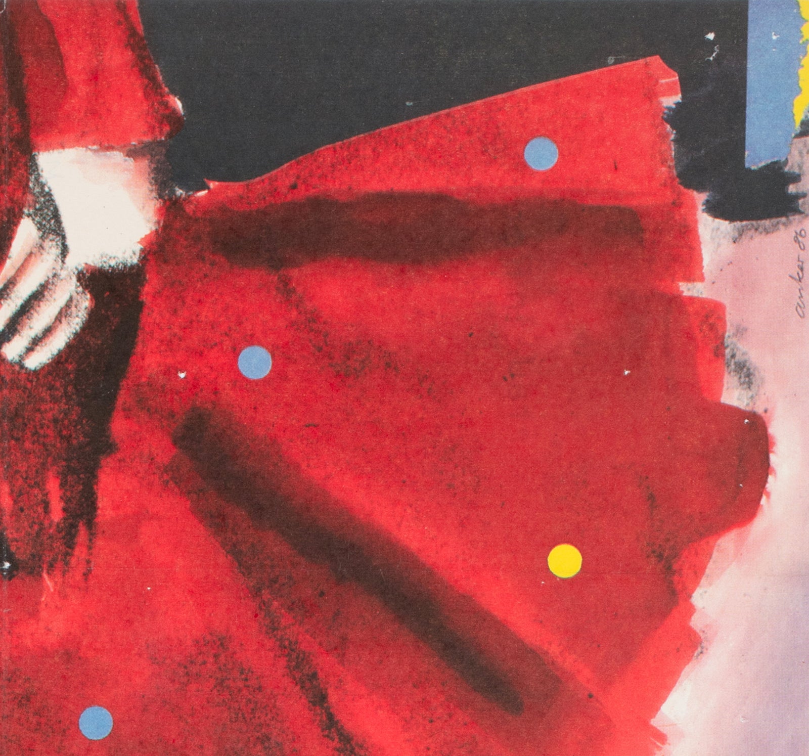 The Woman in Red 1986 East German A1 Film Poster Werner Gottsmann - detail