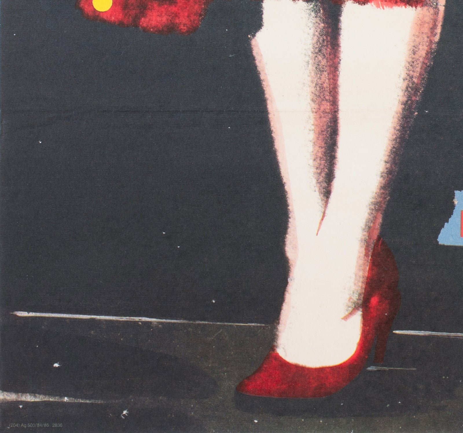 The Woman in Red 1986 East German A1 Film Poster Werner Gottsmann - detail
