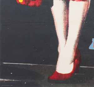 The Woman in Red 1986 East German A1 Film Poster Werner Gottsmann - detail