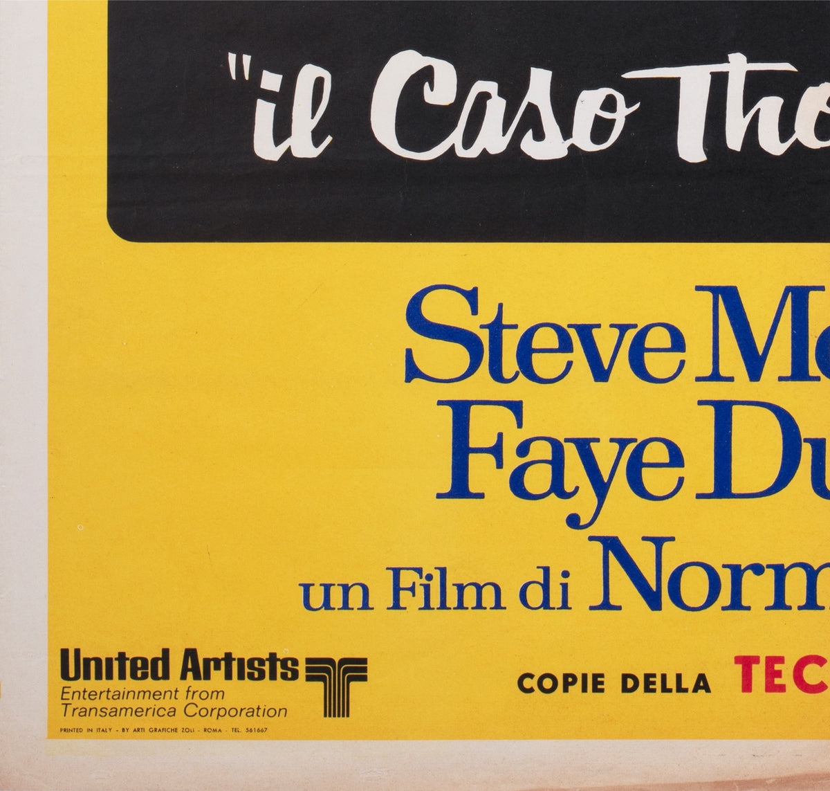 thomas crown affair 1968 italian 1 sheet film movie poster - detail