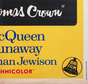 thomas crown affair 1968 italian 1 sheet film movie poster - detail