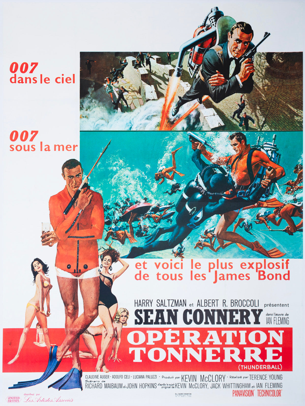 Thunderball 1965 French Grande Film Poster Robert McGinnis and Frank McCarthy