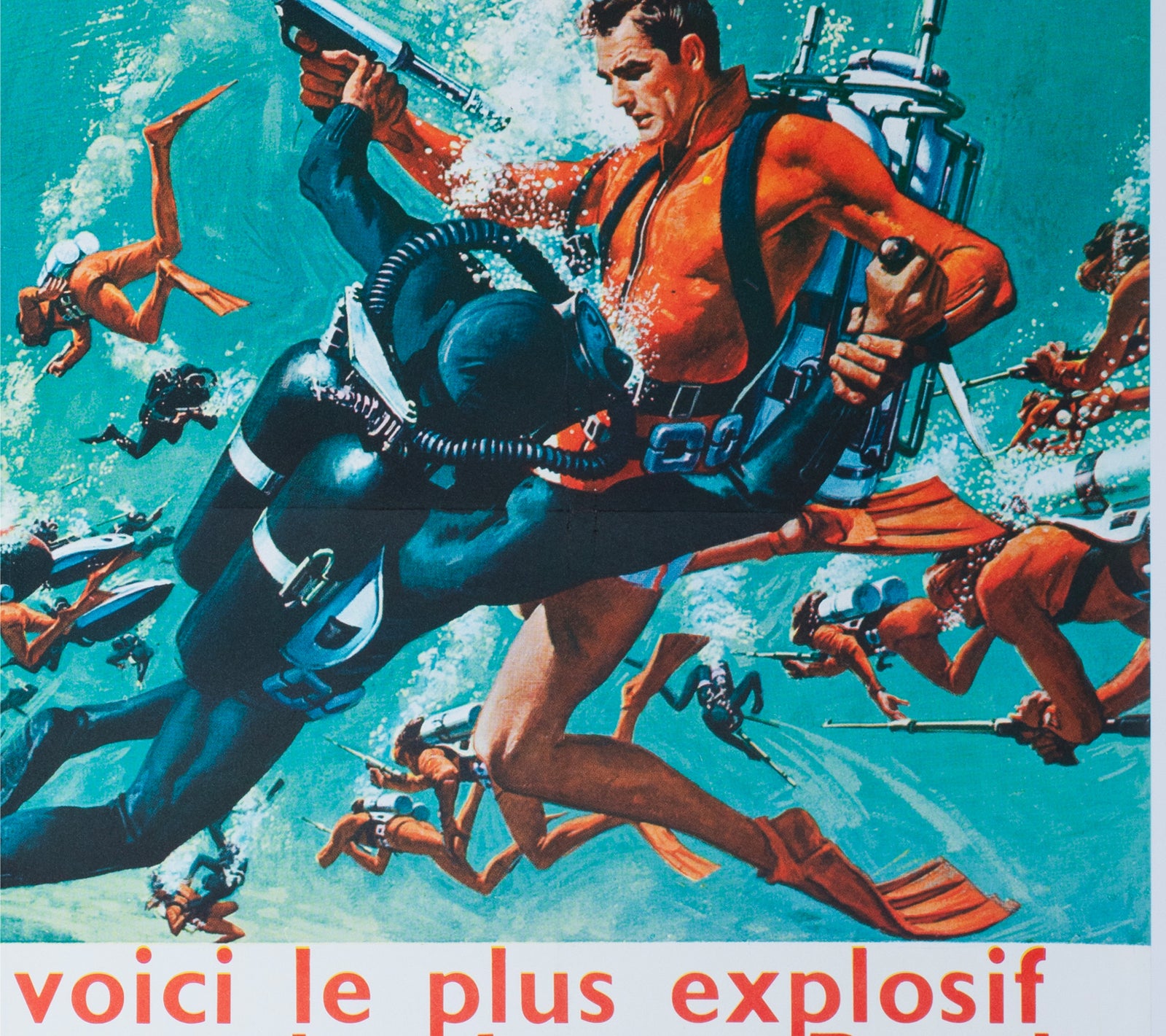 Thunderball 1965 French Grande Film Poster Robert McGinnis and Frank McCarthy - detail