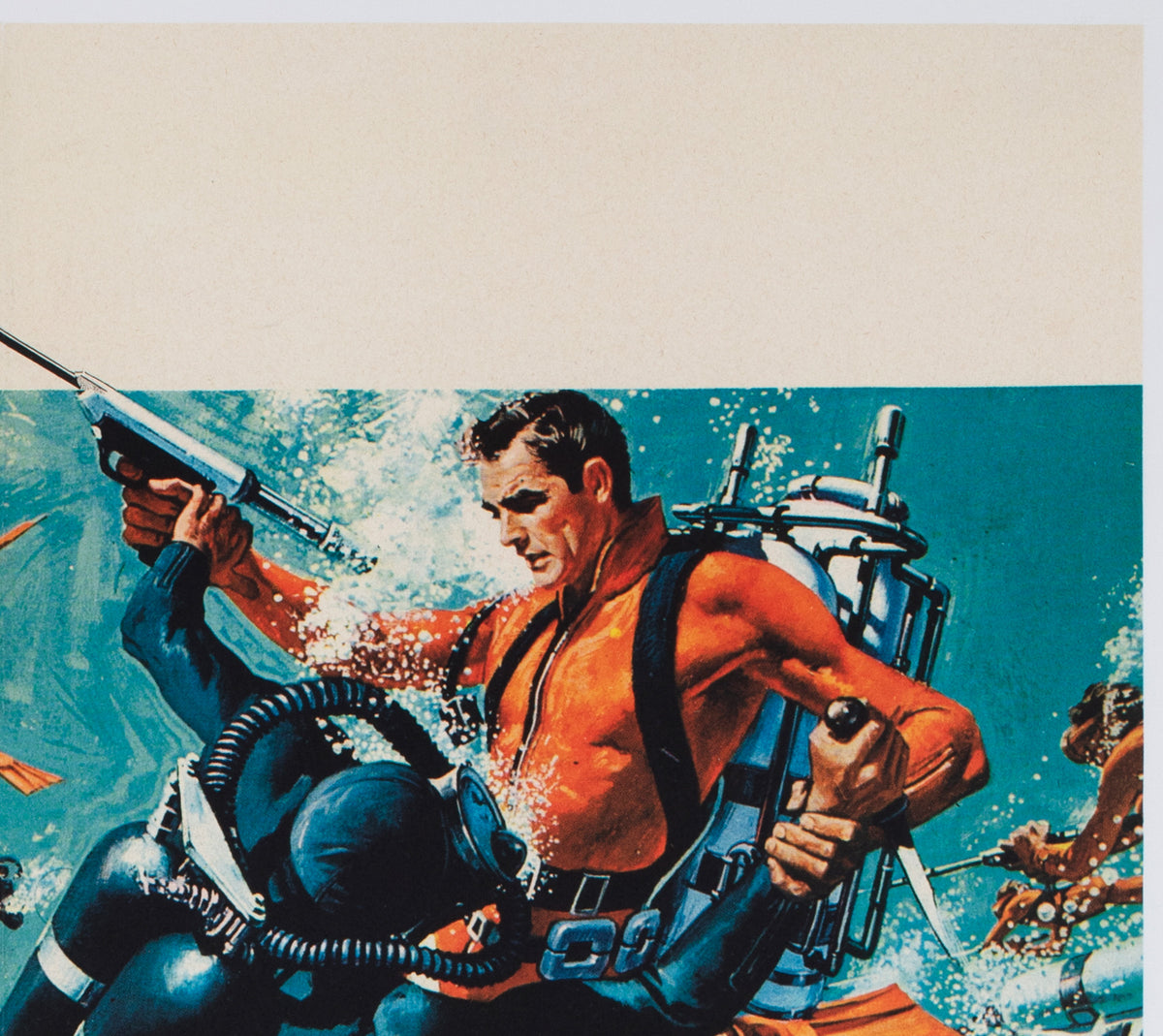 Thunderball 1965 French Moyenne Film Movie Poster, Robert McGinnis and Frank McCarthy - detail