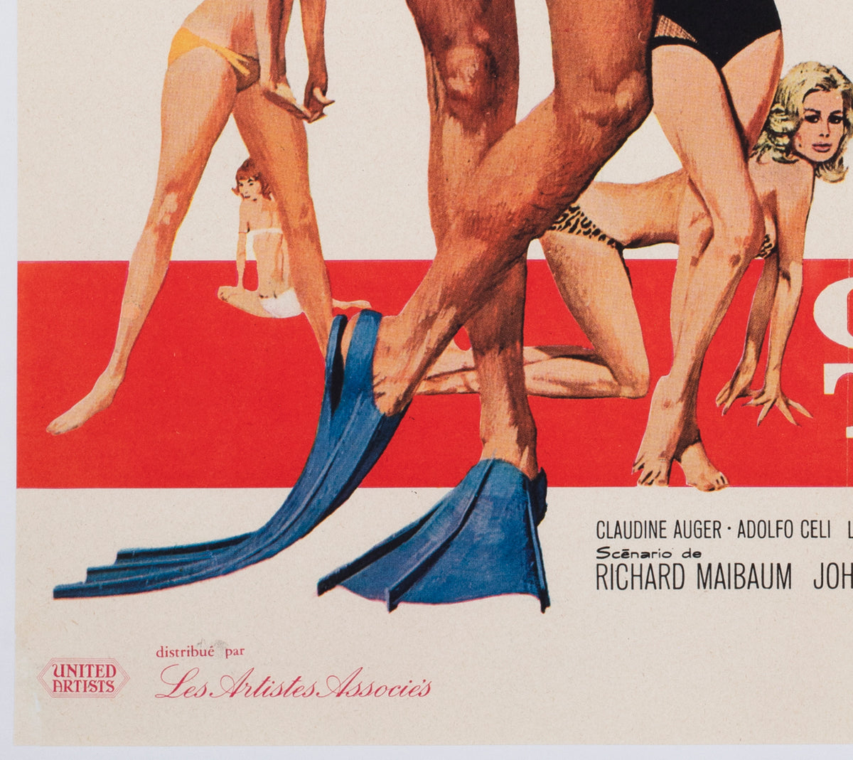 Thunderball 1965 French Moyenne Film Movie Poster, Robert McGinnis and Frank McCarthy - detail