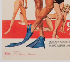 Thunderball 1965 French Moyenne Film Movie Poster, Robert McGinnis and Frank McCarthy - detail