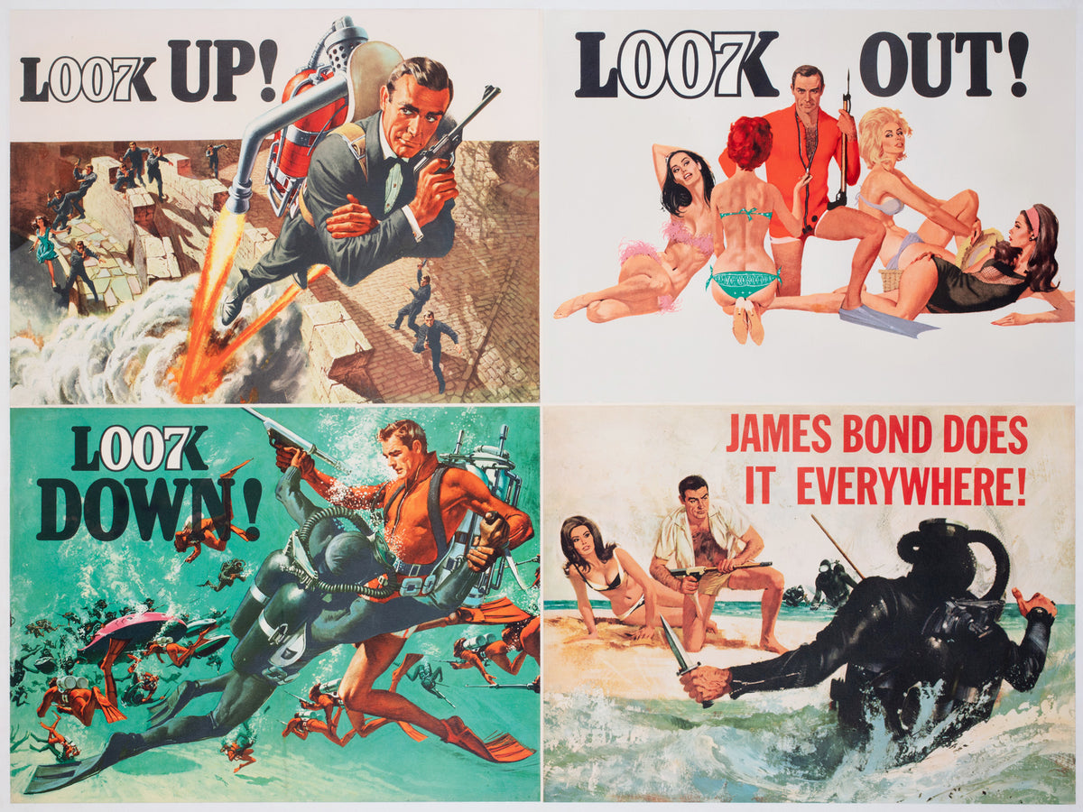 Thunderball 1965 UK Quad Advance Film Movie Poster, Robert McGinnis &amp; Frank McCarthy
