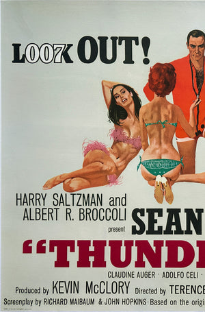Thunderball 1965 UK Quad Film Movie Poster, Robert McGinnis - detail