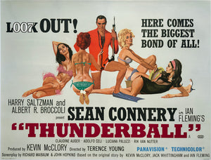 Thunderball 1965 UK Quad Film Movie Poster, Robert McGinnis