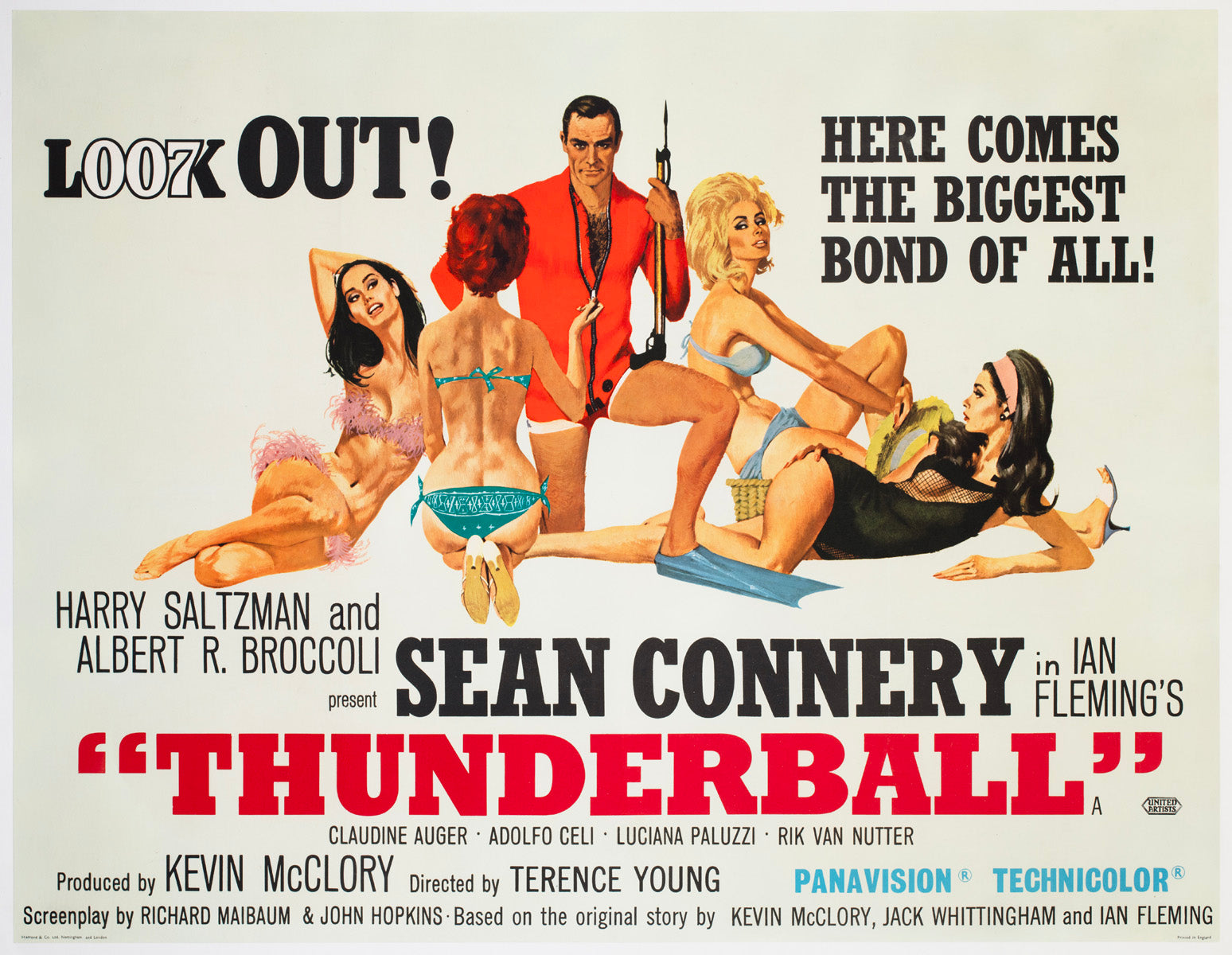 Thunderball 1965 UK Quad Film Poster Robert McGinnis