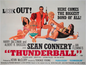 Thunderball 1965 UK Quad Film Movie Poster, Robert McGinnis