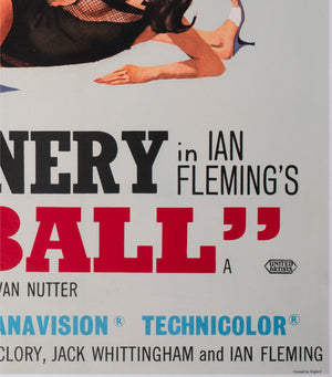 Thunderball 1965 UK Quad Film Movie Poster, Robert McGinnis - detail