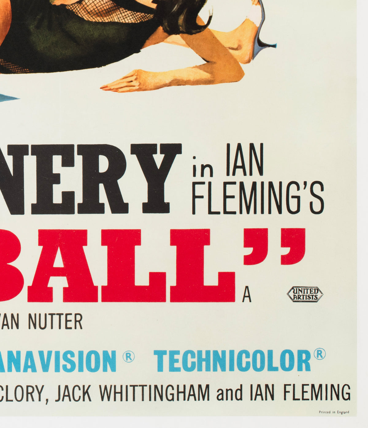 Thunderball 1965 UK Quad Film Poster Robert McGinnis - detail