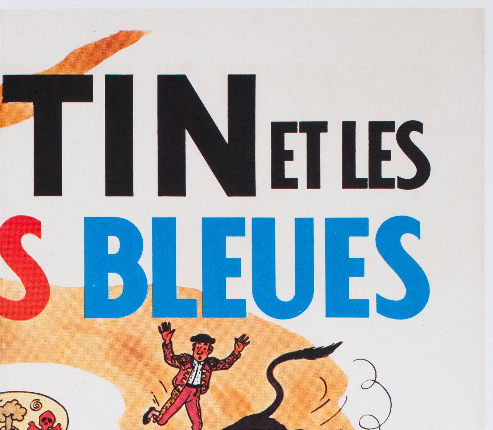 Tintin and the Blue Oranges 1964 French Moyenne Film Poster Herge - detail