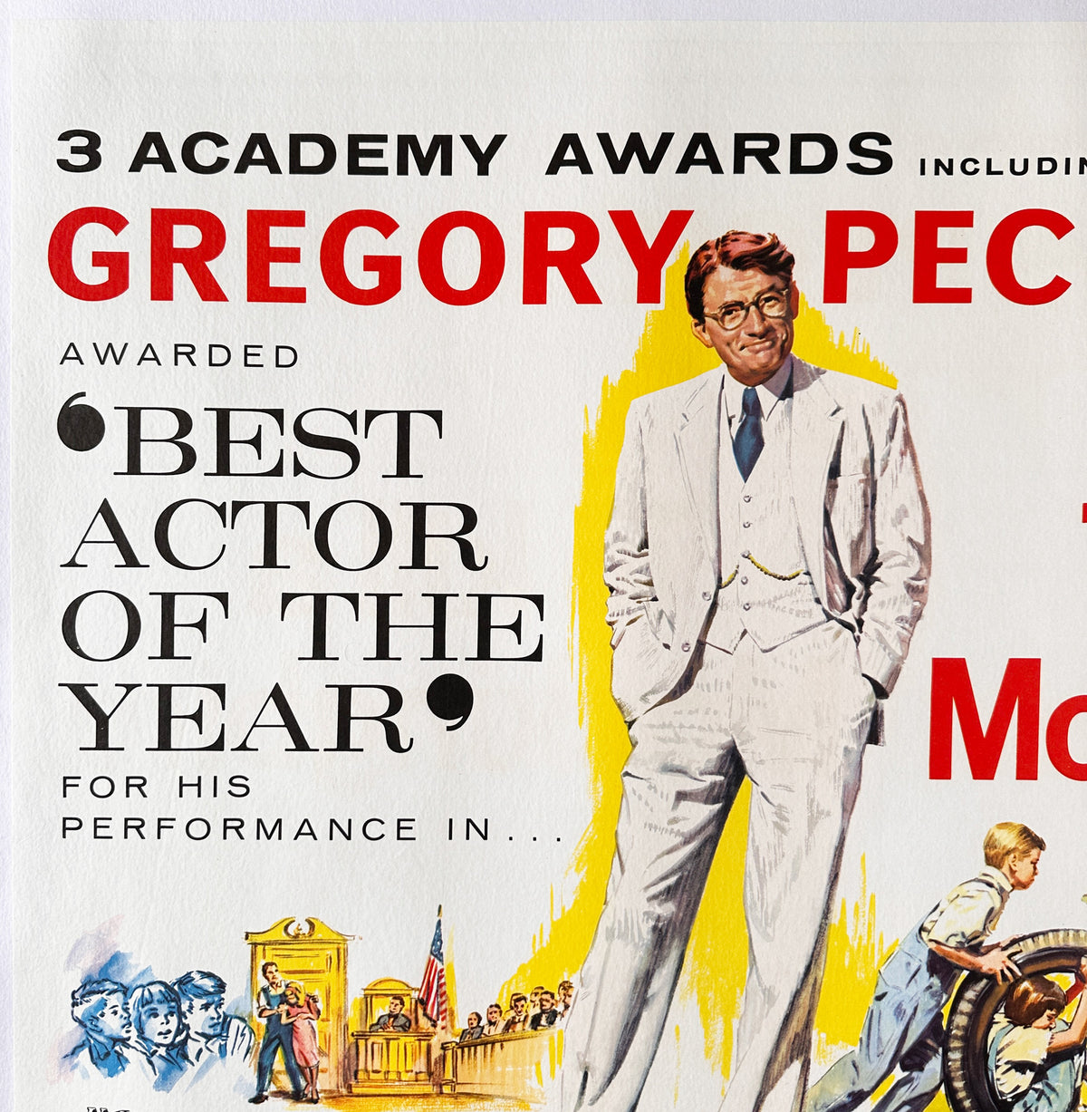To Kill a Mockingbird 1963 UK Quad Film Movie Poster - detail