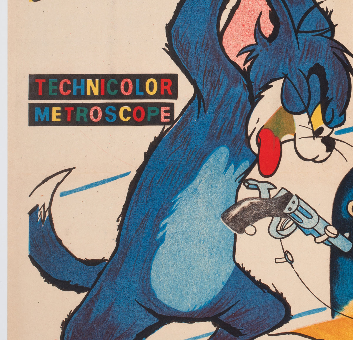 Tom & Jerry 1950s Argentinian Film Movie Poster - detail