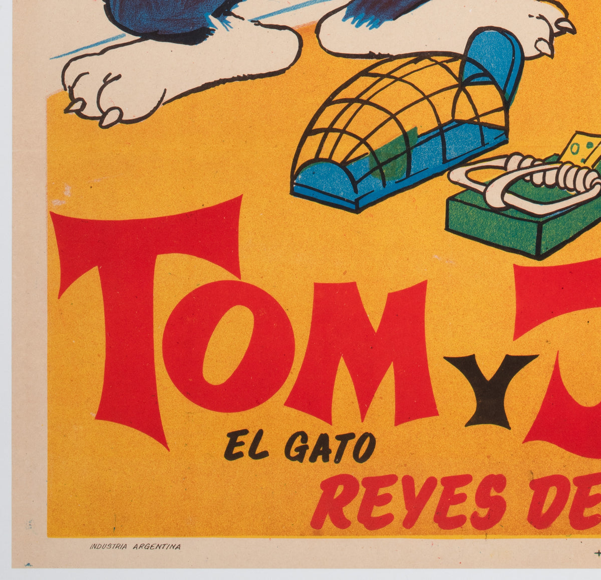 Tom & Jerry 1950s Argentinian Film Movie Poster - detail