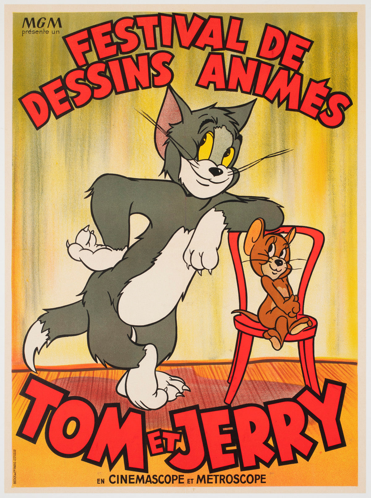 Tom and Jerry 1954 French Film festival Poster
