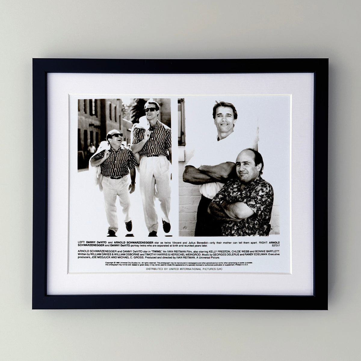 Twins 1988 Film Movie Press Publicity Still Framed