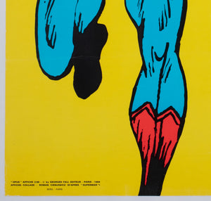 USSR CCCP USA Superman 1968 Poster for Opus International, Roman Cieslewicz - detail