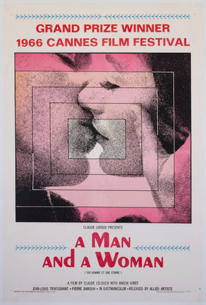 Un Homme et Une Femme 1966 US 1 Sheet Film Movie Poster