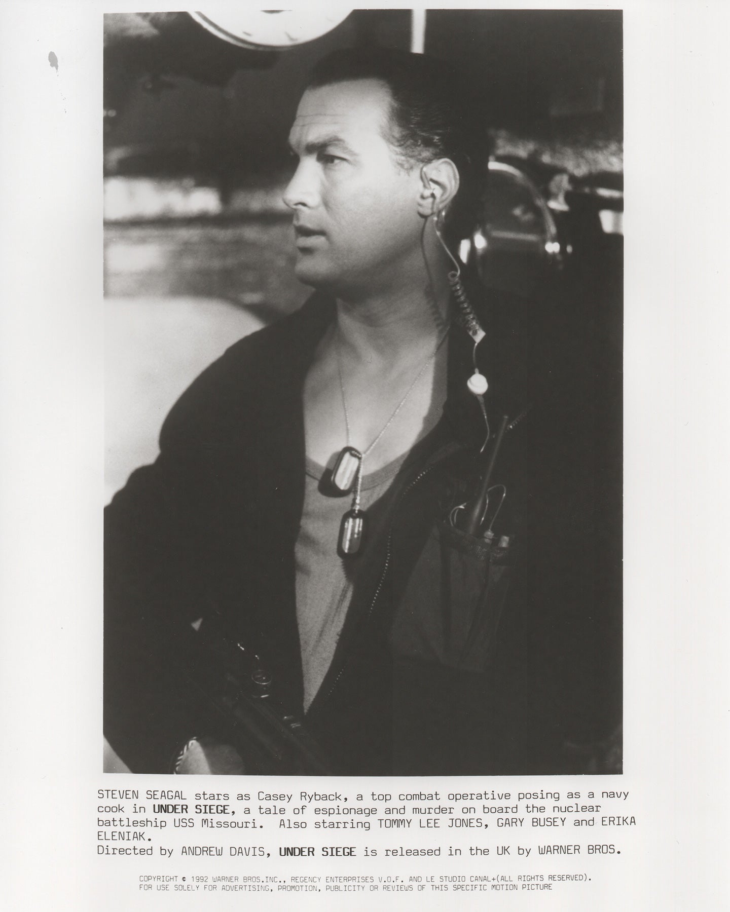 Under Siege 1992 Film Movie Press Publicity Still Framed