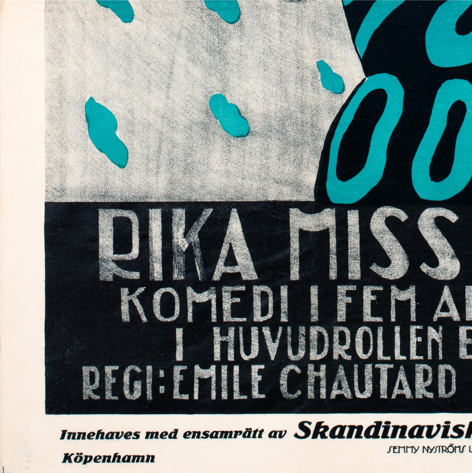 Under the Greenwood Tree 1918 Swedish Film Poster - detail