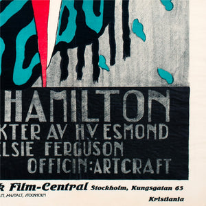 Under the Greenwood Tree 1918 Swedish Film Poster - detail