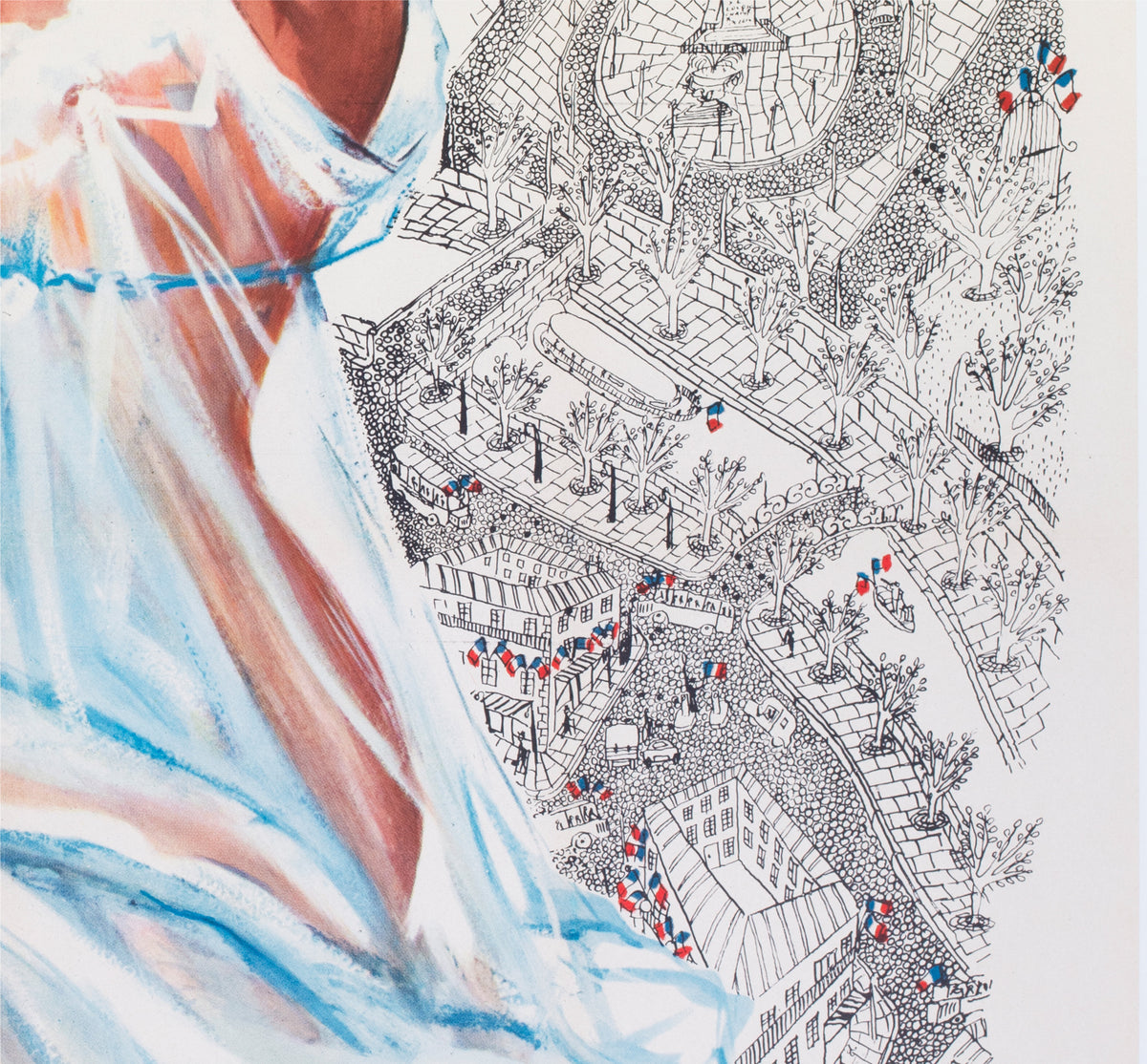 Une Parisienne 1957 French Grande Film Poster Rinaldo Geleng Fouteau Rene Ferracci - detail