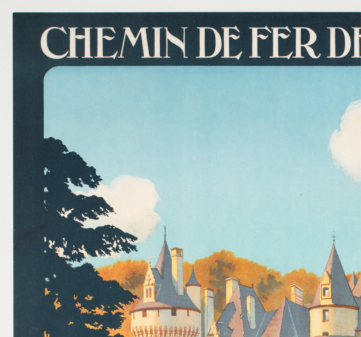 Usse Chateaux Loire c1928 French Travel Advertising Poster Constant Duval - detail