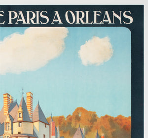 Usse Chateaux Loire c1928 French Travel Advertising Poster Constant Duval - detail