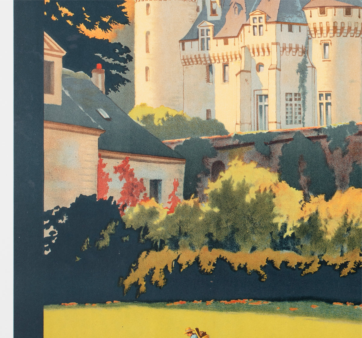 Usse Chateaux Loire c1928 French Travel Advertising Poster Constant Duval - detail