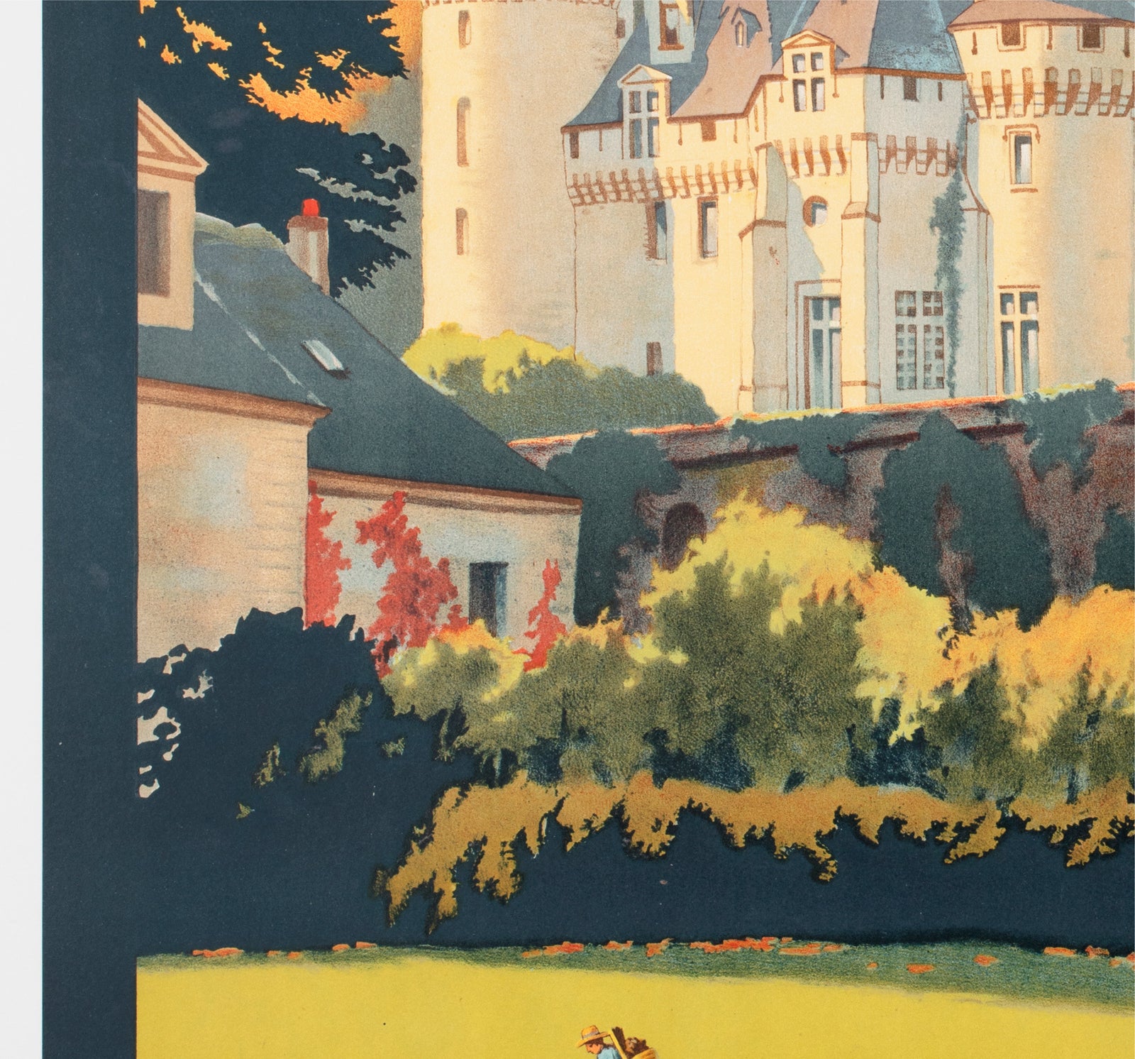 Usse Chateaux Loire c1928 French Travel Advertising Poster Constant Duval - detail