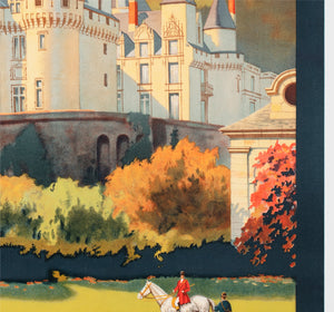 Usse Chateaux Loire c1928 French Travel Advertising Poster Constant Duval - detail