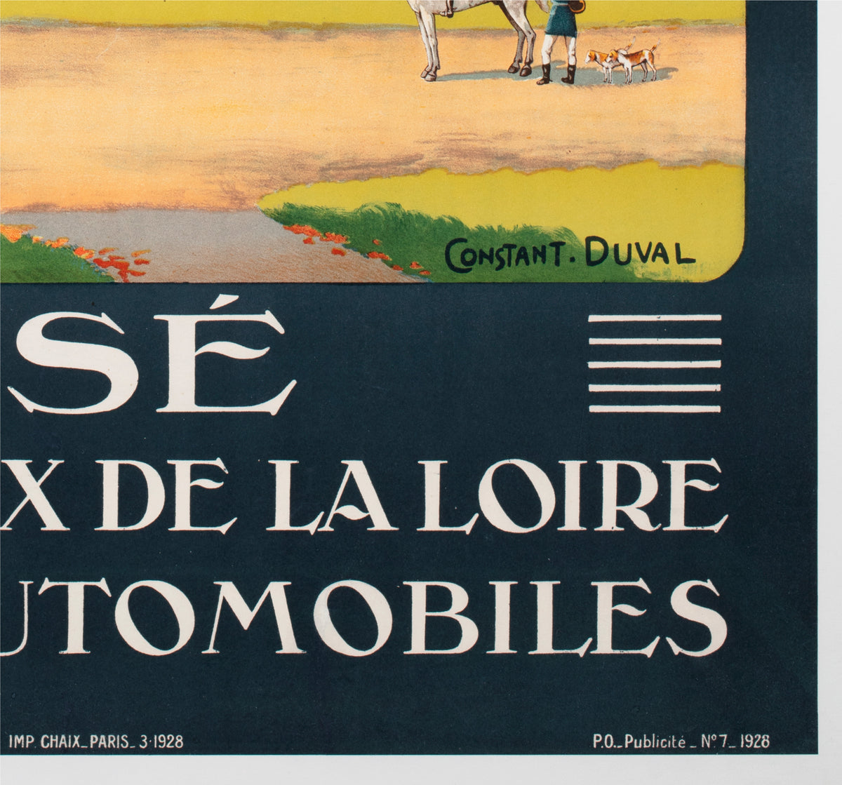 Usse Chateaux Loire c1928 French Travel Advertising Poster Constant Duval - detail