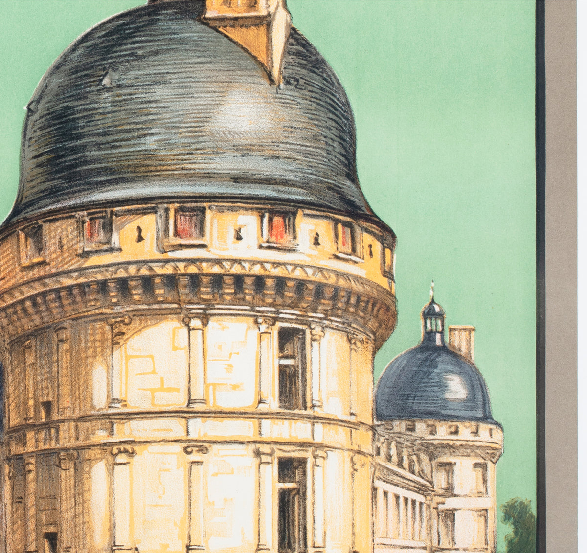 Valencay c1926 French Travel Advertising Poster Jean Charles Hallo - detail