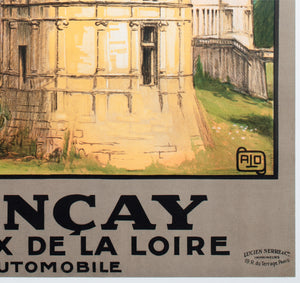 Valencay c1926 French Travel Advertising Poster Jean Charles Hallo - detail