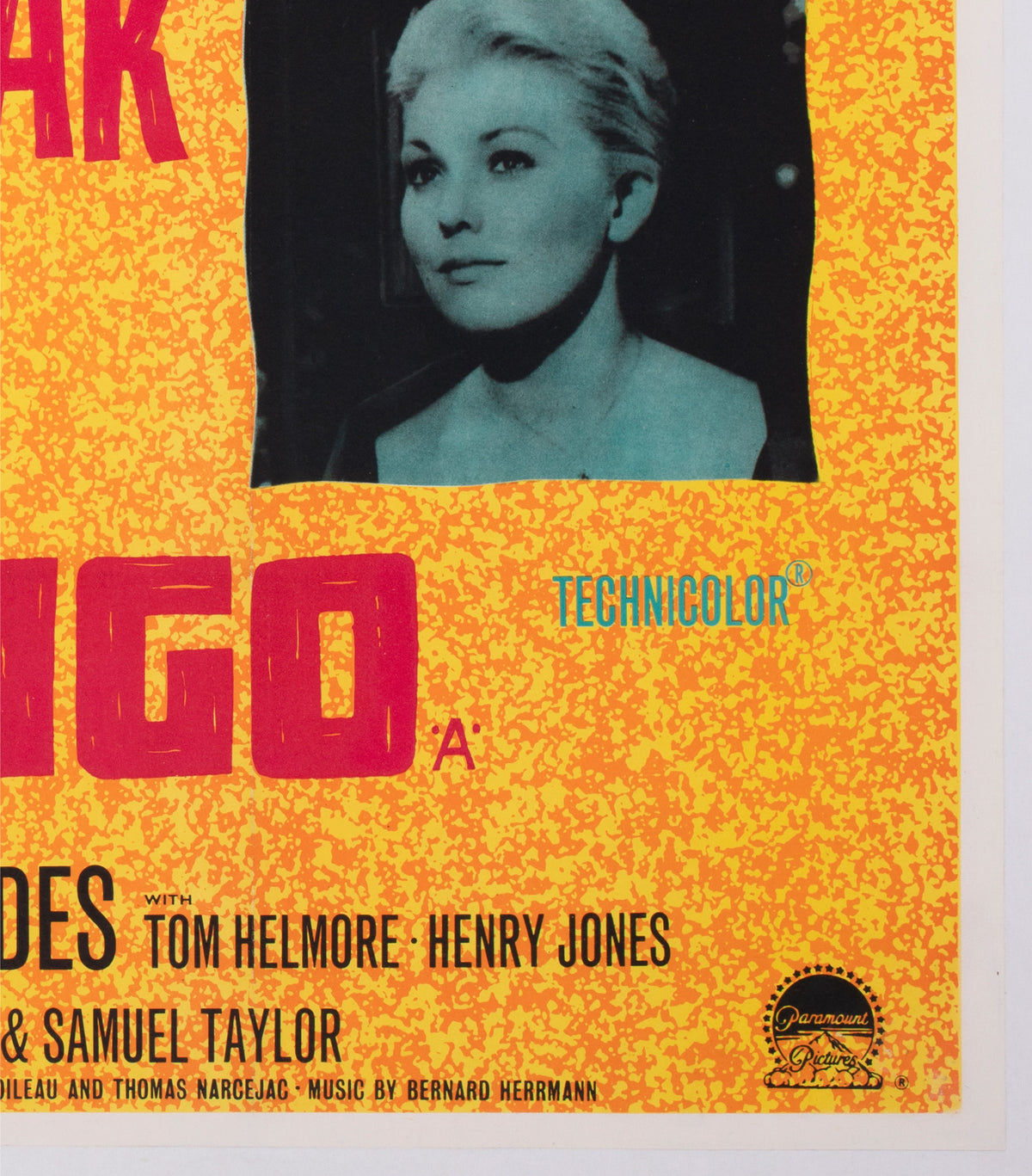 Vertigo 1958 UK Quad Film Movie Poster Hitchcock