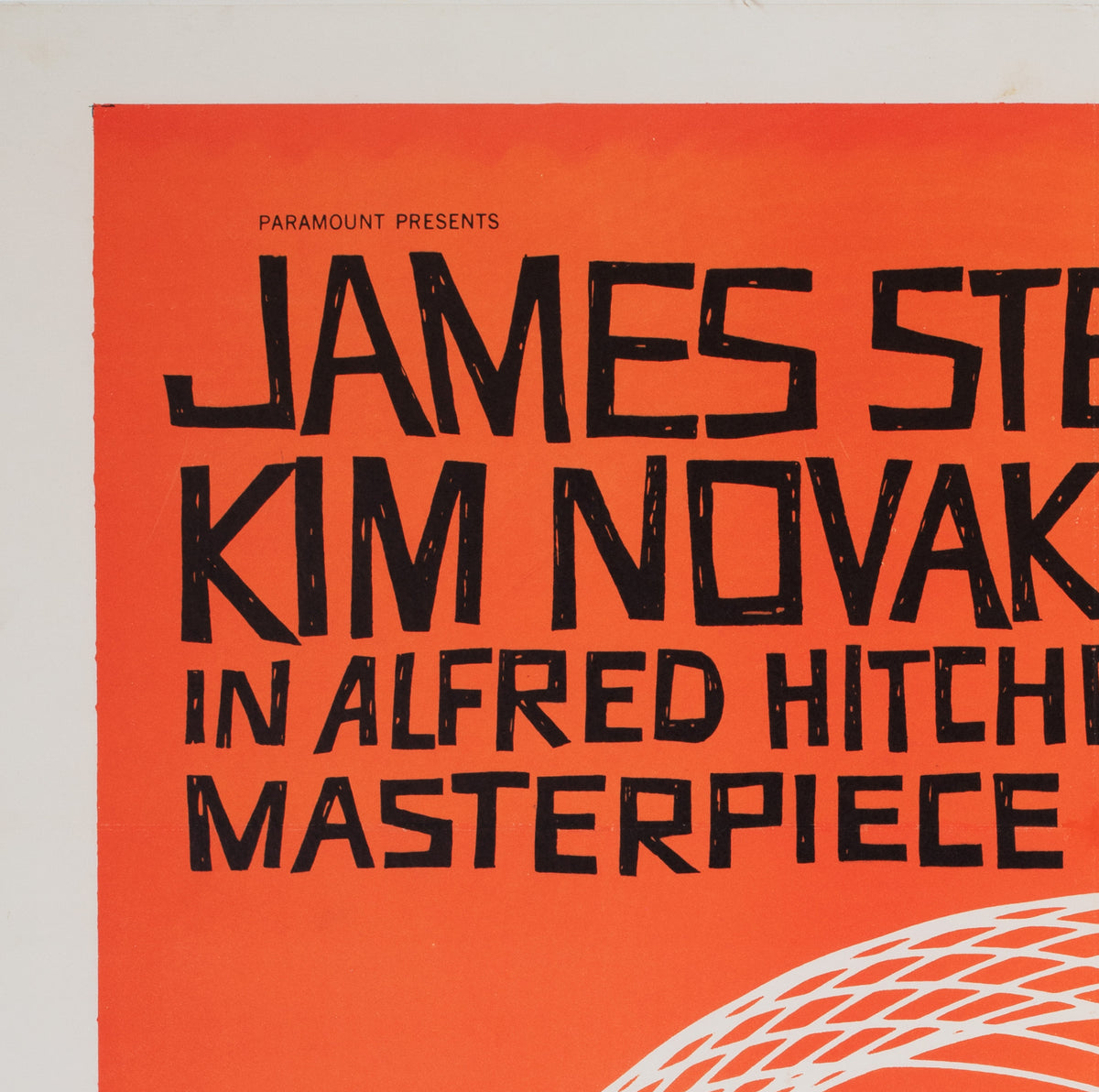 Vertigo 1958 US 1 Sheet Film Movie Poster, Saul Bass - detail