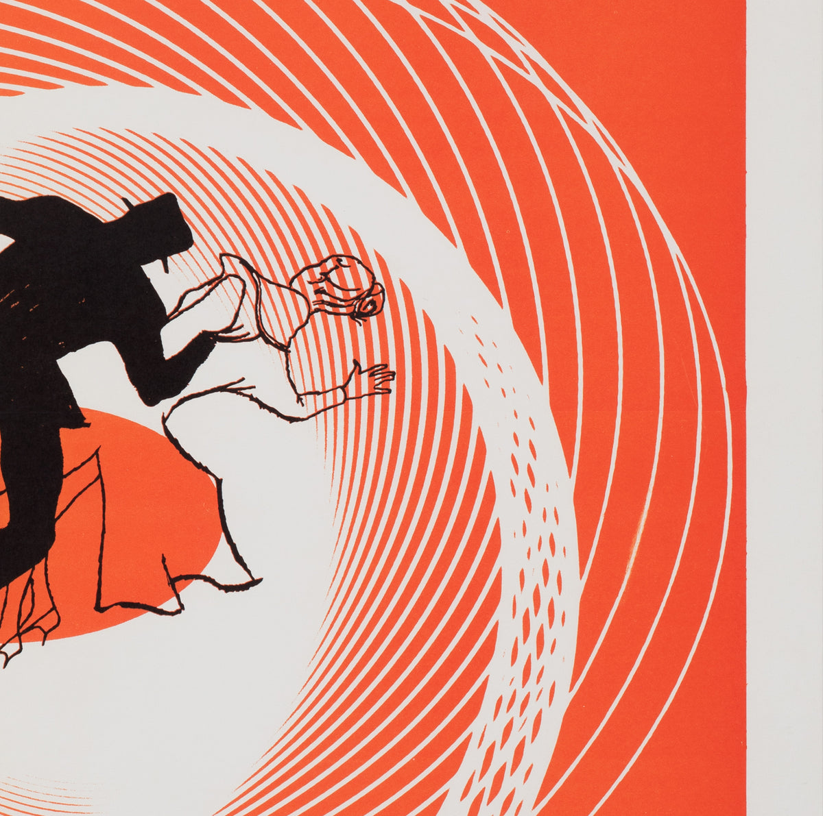 Vertigo 1958 US 1 Sheet Film Movie Poster, Saul Bass - detail