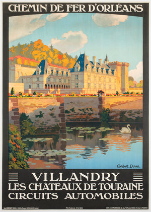 Villandry c1923 French Travel Advertising Poster Constant Duval