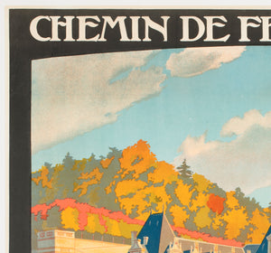 Villandry c1923 French Travel Advertising Poster Constant Duval - detail