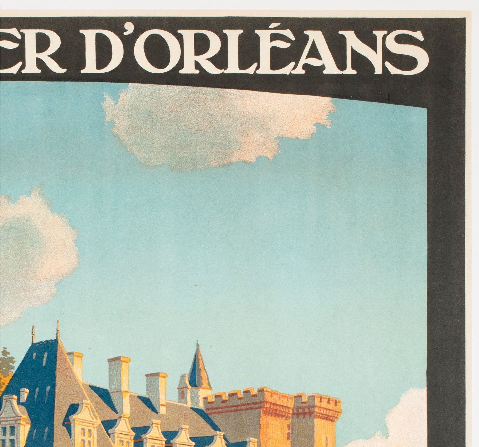Villandry c1923 French Travel Advertising Poster Constant Duval - detail