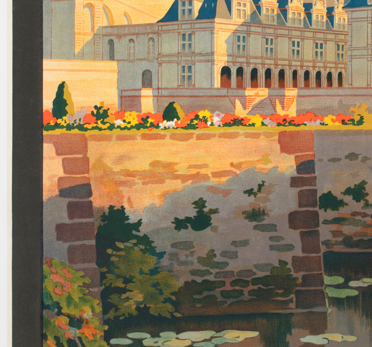 Villandry c1923 French Travel Advertising Poster Constant Duval - detail