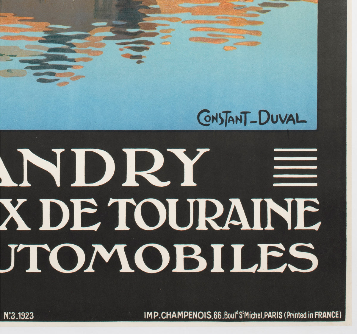 Villandry c1923 French Travel Advertising Poster Constant Duval - detail