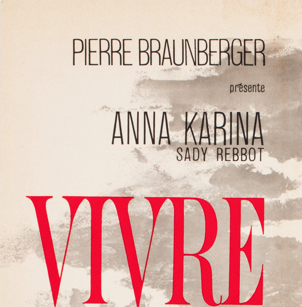 Vivre Sa Vie 1962 French Petite Film Movie Poster, Vaissier - detail