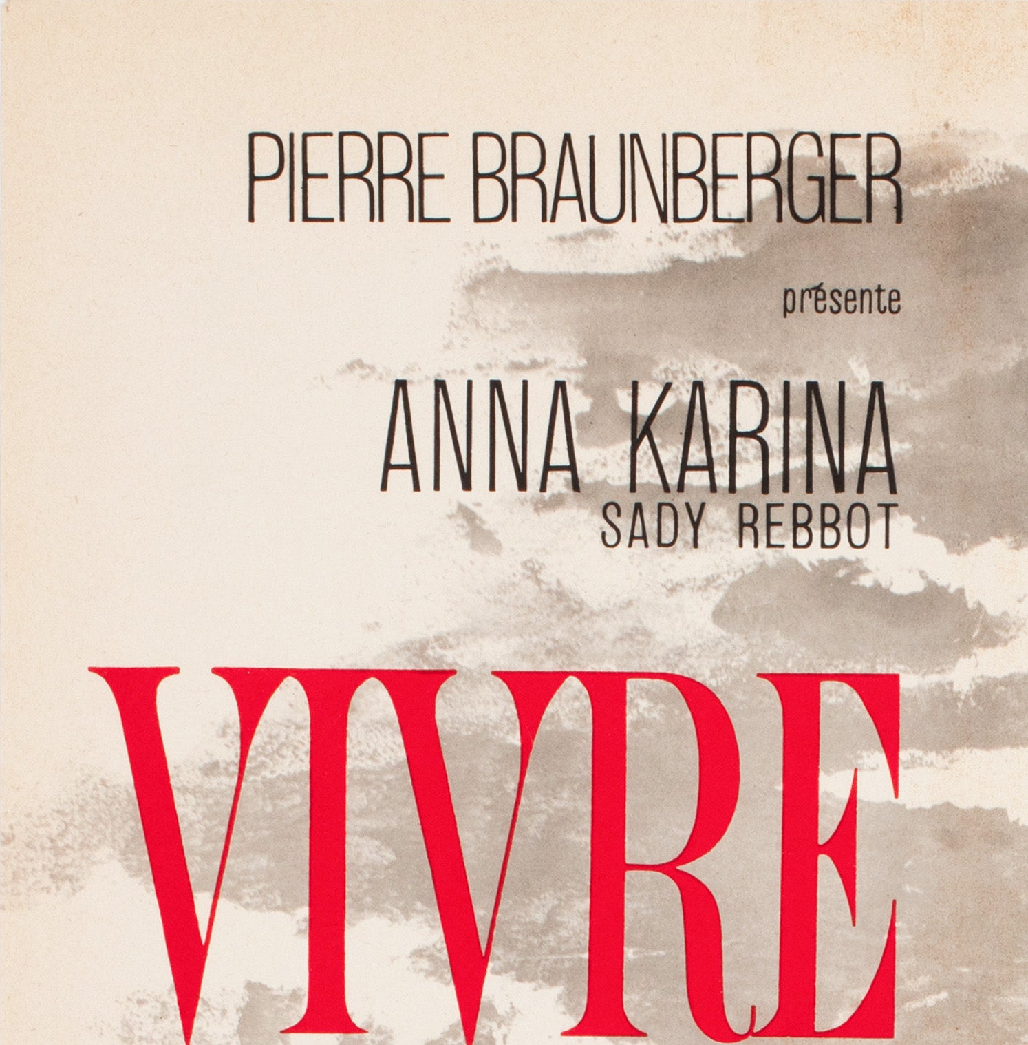 Vivre Sa Vie 1962 French Petite Film Movie Poster, Vaissier - detail